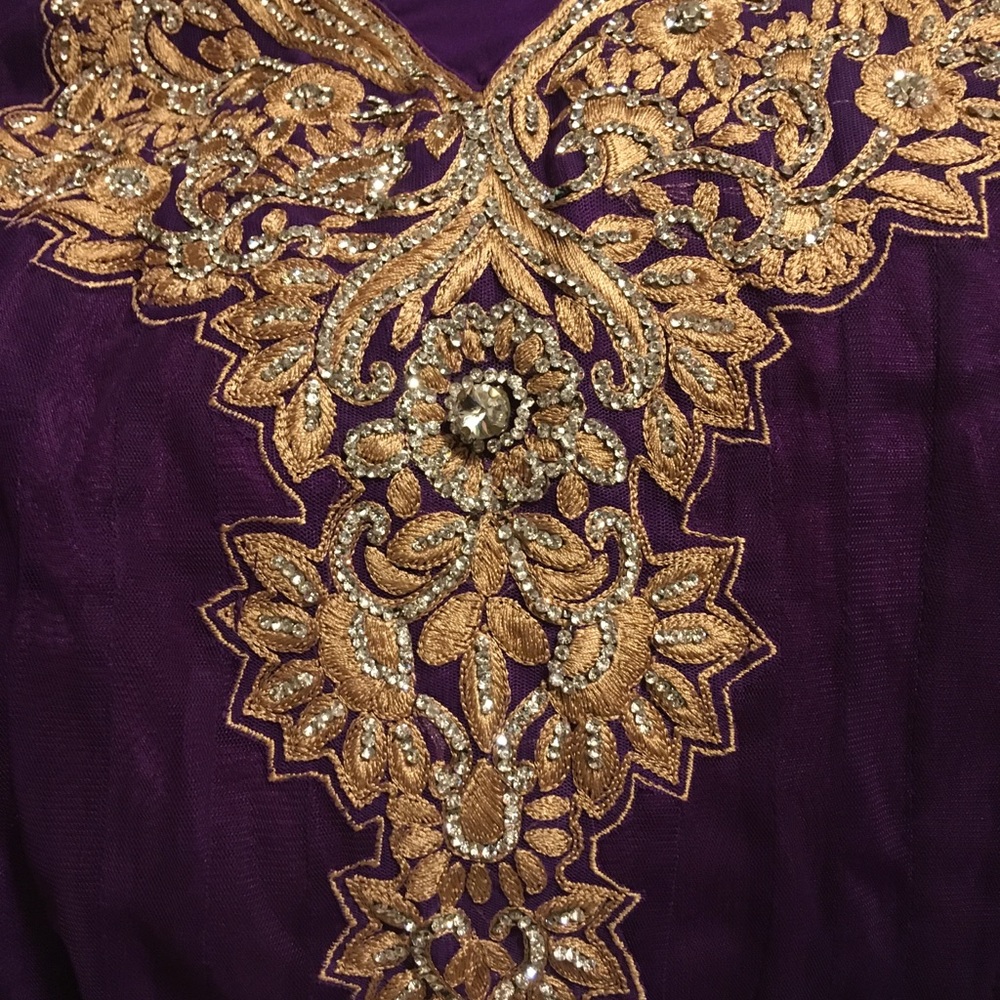 Purple anarkali